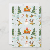 ブルーオーズおもしろいクリスマス1st誕生日招待状 招待状 (裏面)