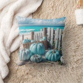 ブルーオータムビーチカボチャ クッション (ブランケット)