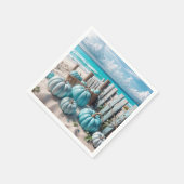 ブルーオータムビーチカボチャ スタンダードカクテルナプキン (角)