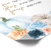 ブルーオータムフラワーズカボプキンマママオサバー ポスター (角)