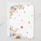 ブルーオータムリトルカボチャ赤ちゃんシャワー 招待状 (裏面)