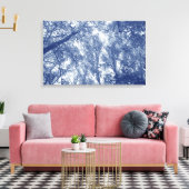 ブルーオータム – シアノタイプ効果 キャンバスプリント (インサイチュ (リビング))
