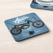 ブルーオートバイコースター |オートバイコースターセット コースター (左側)