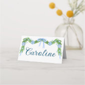 ブルーオーナメントガーランドクリスマス座席表 プレイスカード (正面)