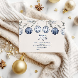 ブルーオーナメントガーランドディパーラッフル エンクロージャーカード