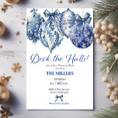 ブルーオーナメントクリスマスパーティの招待状 招待状