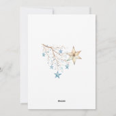 ブルーオーナメントスターズフォトホリデーカード シーズンカード (裏面)