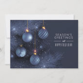 ブルーオーナメントズシーズンズグリーティングフラット シーズンカード (正面)