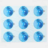 ブルーオーナメントフリースブランケット フリースブランケット (正面(横))