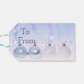 ブルーオーナメントメリークリスマス ギフトタグ (裏面横)