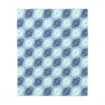 ブルーオーバルシード円形水滴パターモダンン