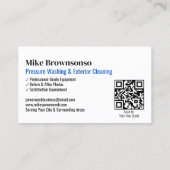 ブルーオーバーオール 高圧洗浄のプロ QR 名刺 (裏面)