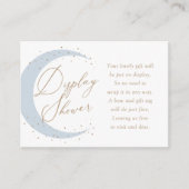 ブルーオーバーザムーンベビーディスプレイシャワー エンクロージャーカード (正面)