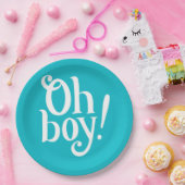 ブルーオーボーイ！ベイビーシャワー ペーパープレート (パーティー)