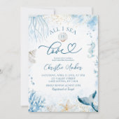 ブルーオールアイシーズラブブライダルシャワー 招待状 (正面)