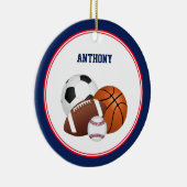ブルーオールスターカスタムスポーツオーナメント セラミックオーナメント (右)