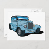 ブルーオールドカー ポストカード (正面/裏面)