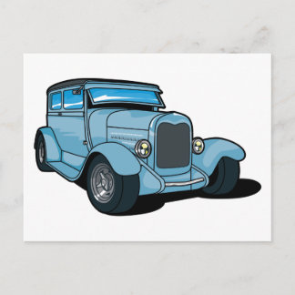 ブルーオールドカー ポストカード