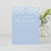 ブルーオールドザブライドブライダルシャワーゲーム 招待状 (スタンド正面)