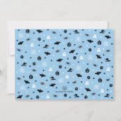 ブルーオ不気味ンハロウィーン幽霊1stバースデーフォト 招待状 (裏面)