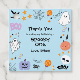ブルーオ不気味ンハロウィーン1st誕生日メッセージカード フェイバータグ