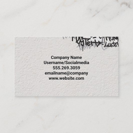 ブルーオ絵を描バーグラフィティ 名刺 (裏面)