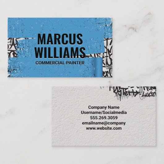 ブルーオ絵を描バーグラフィティ 名刺 (正面/裏面)