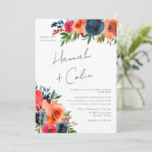 ブルーオ鮮やかレンジレッド植物学 招待状 (スタンド正面)