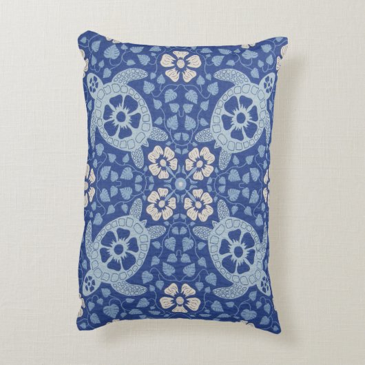 ブルーカウアイウミガメ アクセントクッション (裏面(縦))