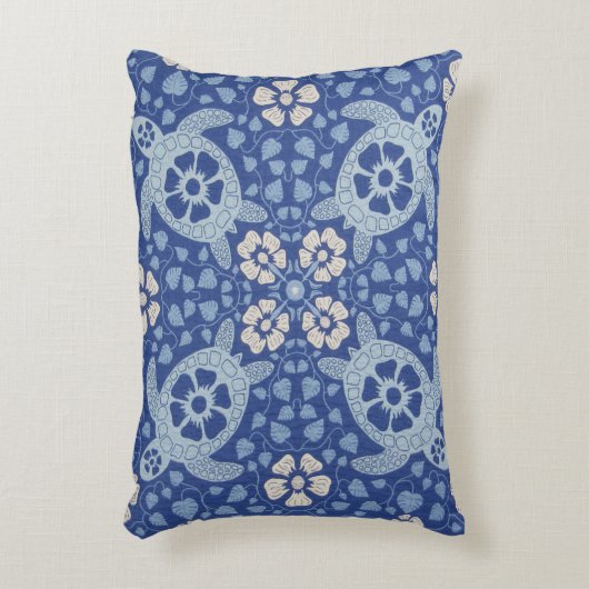 ブルーカウアイウミガメ アクセントクッション (正面(垂直))