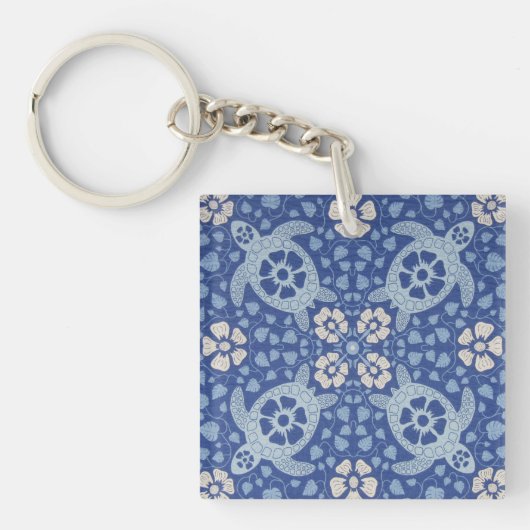 ブルーカウアイウミガメ キーホルダー (正面)