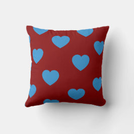 ブルーカウエレガントィーコージーモダンロマンチックシックハート クッション