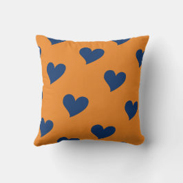 ブルーカウエレガントィーコージーモダンロマンチックシックハート クッション