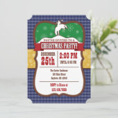 ブルーカウボーイクリスマスパーティの招待状 招待状 (スタンド正面)