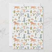 ブルーカウボーイ素朴ベビーシャワー サンキューカード (裏面)