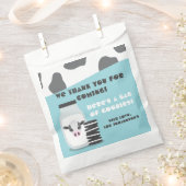 ブルーカウミルクとクッキー赤ちゃんシャワー好意バッグ フェイバーバッグ (クリップ留めされた状態)