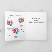 ブルーカウー誕生日 カード (内部)