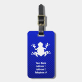 ブルーカエル ラゲッジタグ (正面縦)