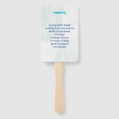 ブルーカエレガントスタムウェディングプログラム ハンドファン (裏面)