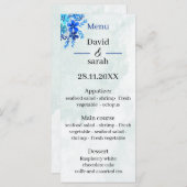 ブルーカエレガントスタムウェディング メニュー (正面/裏面)