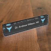 ブルーカエレガントドセウス医師 デスクネームプレート (側面)