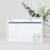 ブルーカエレガントブ航海のシーフードレシピカード (スタンド正面)