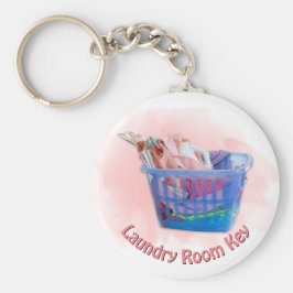 ブルーカカラフルゴのハンガーで畳んだ洗濯物 キーホルダー