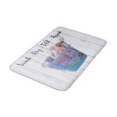 ブルーカカラフルゴのハンガーで畳んだ洗濯物 バスマット (アングル)