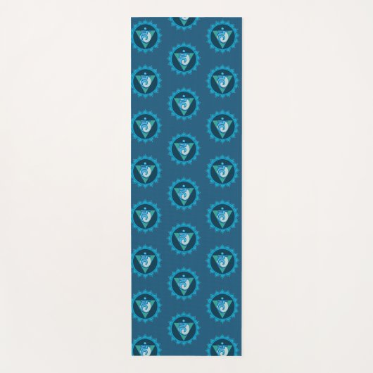 ブルーカカラ、スロートチャクラ、ヴィシュダヨガマット ヨガマット (正面)