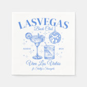 ブルーカクテル及びディスコボールバチェロレッテ スタンダードカクテルナプキン (正面)