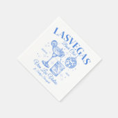 ブルーカクテル及びディスコボールバチェロレッテ スタンダードカクテルナプキン (角)