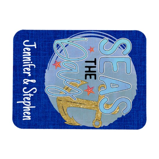 ブルーカスタマイズシーズザデイクルーズドア マグネット (横)