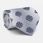 ブルーカスタマイズ可能なケルト結び目模様オリジナルアートタイ ネクタイ (ロール)