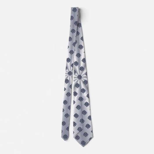 ブルーカスタマイズ可能なケルト結び目模様オリジナルアートタイ ネクタイ (裏面)